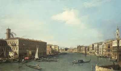 Venice: The Grand Canal Looking North from the Rialto