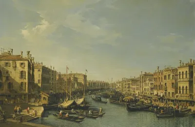 Venice, The Grand Canal, Looking South-West, From the Rialto Bridge to the Palazzo Foscari