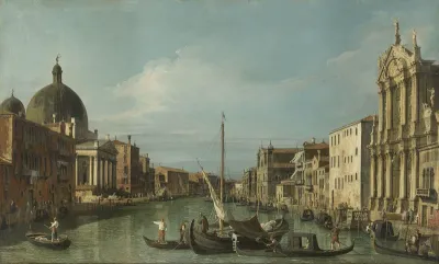 Venice: The Grand Canal with the Scalzi and San Simeone Piccolo