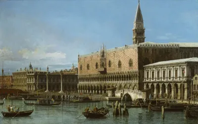 Venice: The Molo with the Prisons and the Doges' Palace