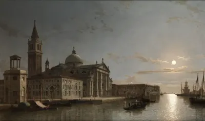 Venice with San Giorgio Maggiore in the Moonlight