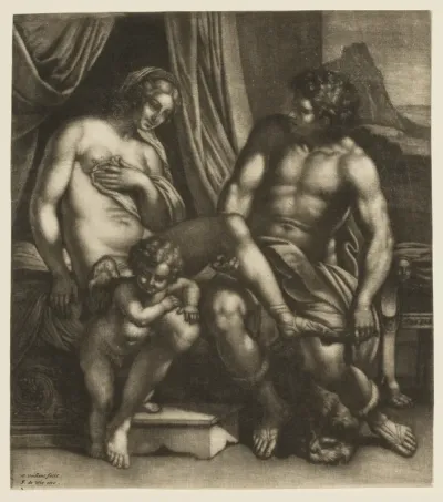 Venus and Anchises, accompanied by Cupid