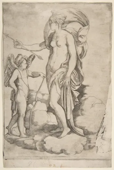 Venus and Cupids on Clouds