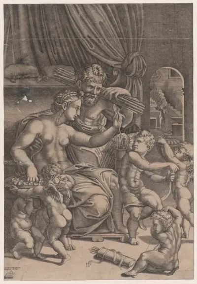 Venus and Vulcan Surrounded by Cupids