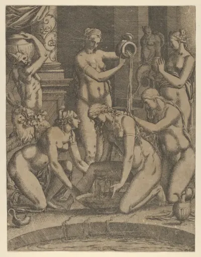 Venus Bathing Attended by Nymphs