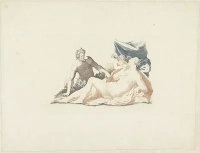 Venus bespied door een sater