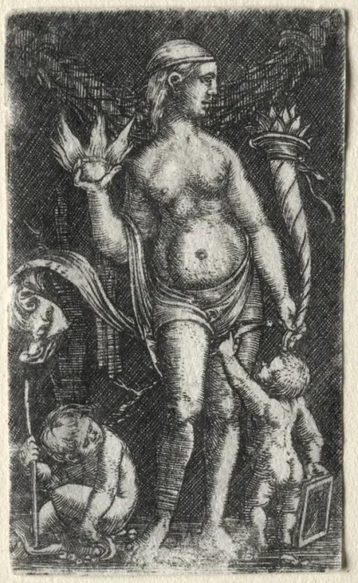 Venus between Two Cupids