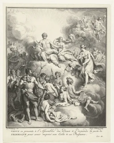 Venus bezoekt de vergadering der goden