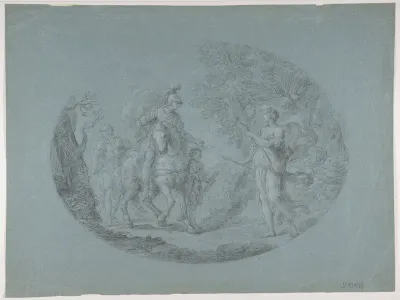 Venus Disguised as a Huntress Appears to Aeneas (Aeneid I: 305 ff.)