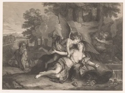 Venus door Amor getroost