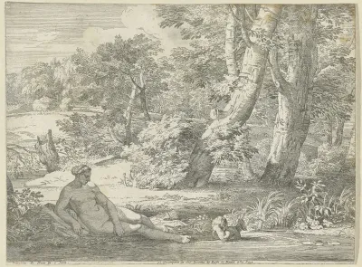 Venus en Amor bij het water