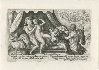 Venus en Mars betrapt door Vulcanus