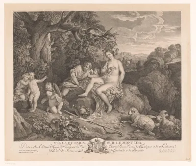 Venus en Paris op de berg Ida