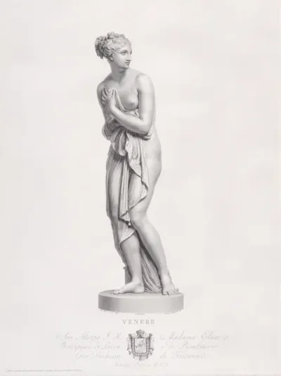Venus, frontal view, from "Oeuvre de Canova: Recueil de Statues..."