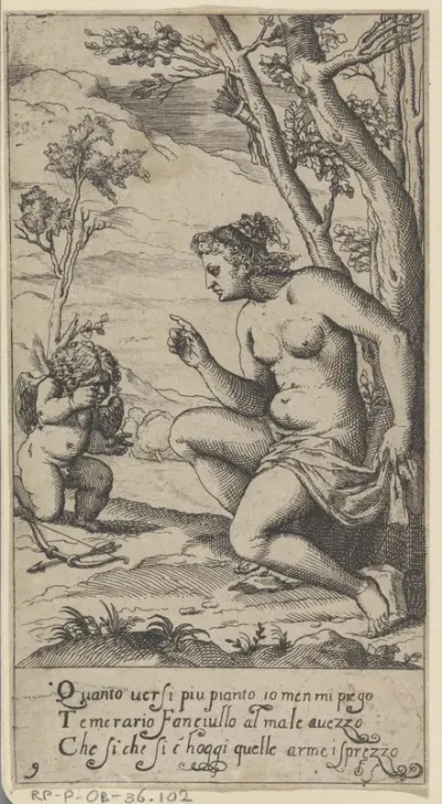 Venus geeft Amor een standje