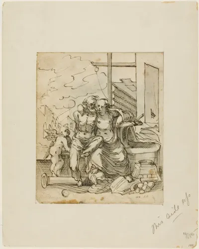 Venus in Vulcan's Forge (recto); Geometry (verso)