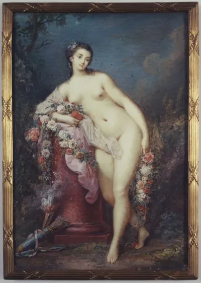 Venus leaning on a column