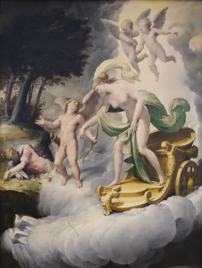 Venus Led by Cupid to the Dead Adonis