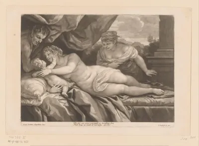 Venus met cupido en een sater