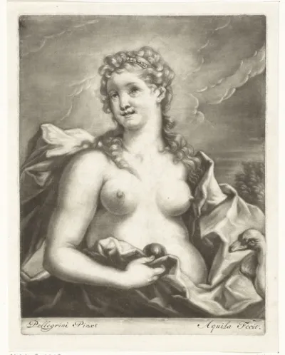 Venus met een zwaan en een appel