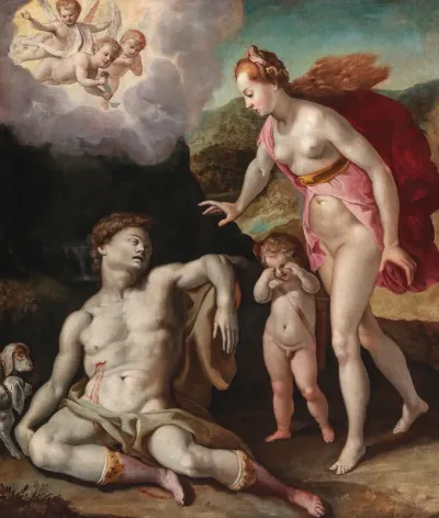 Venus mourning the death of Adonis