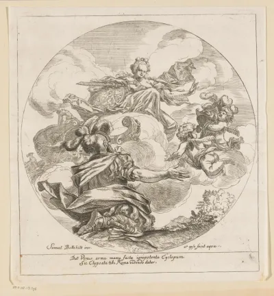 Venus schenkt Aeneas wapens