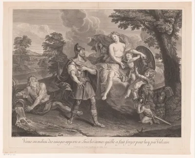 Venus schenkt Aeneas zijn wapenrusting