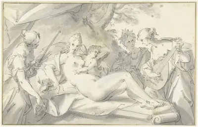 Venus te midden van kunsten en wetenschap