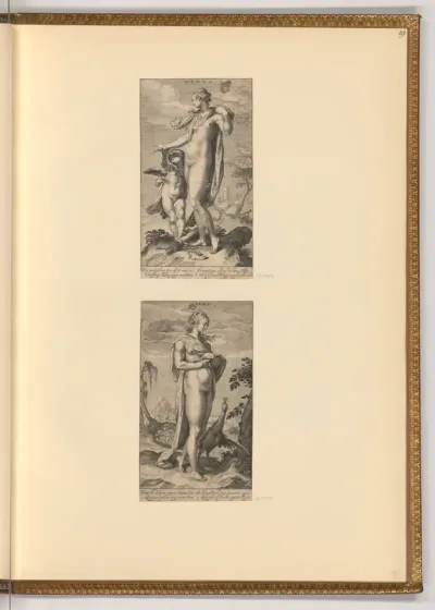 Venus und Cupido; Juno
