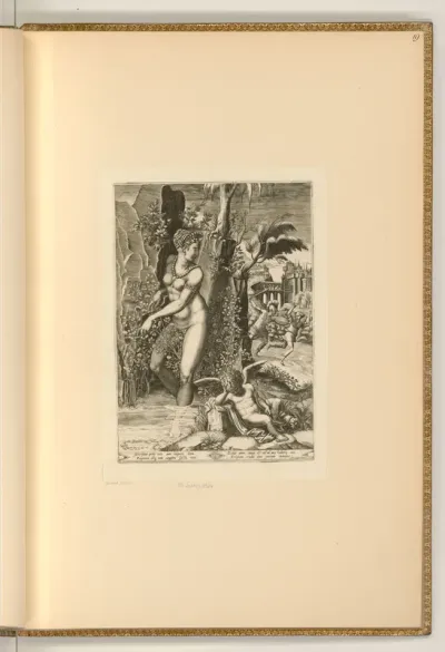 Venus verletzt von Dornen des Rosenbusches