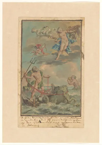 Venus verzoekt Neptunus te verhinderen dat Telemachus zal landen op Ithaca