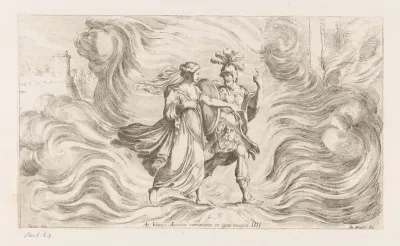 Venus voert Aeneas uit de vlammen