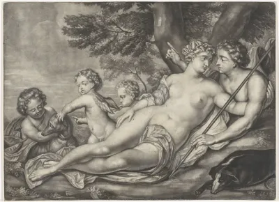 Venus weerhoudt Adonis van de jacht
