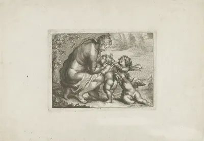 Venus zoogt drie Amors