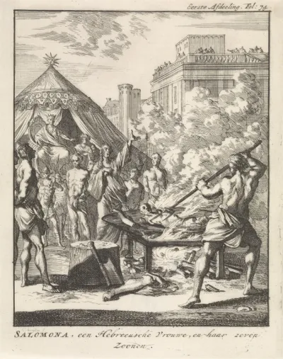 Verbranding van de zonen van Solomonia
