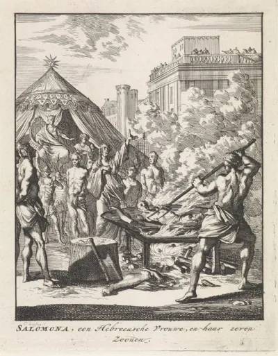 Verbranding van de zonen van Solomonia