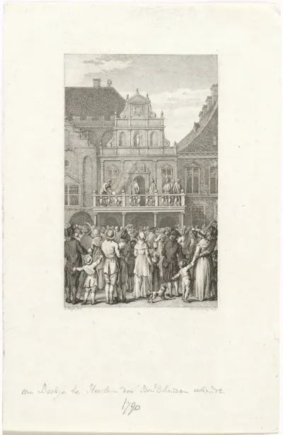 Verbranding van een pamflet te Haarlem, 1790
