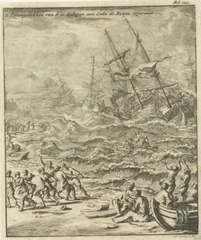 Vergaan van schepen aan de Kaap de Goede Hoop, 1693