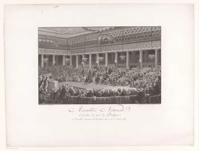 Vergadering in de Assemblée Nationale