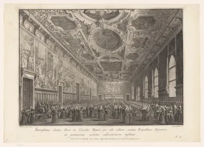 Vergadering in de Sala del Maggior Consiglio