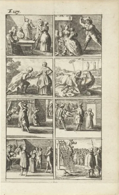 Verhaal met voorstellingen van moord en doodstraf (F. 107.)