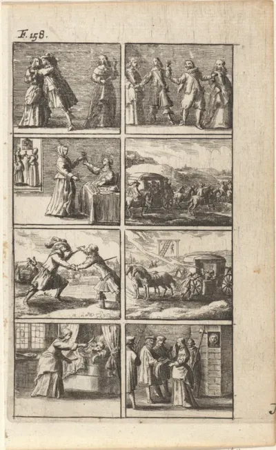Verhaal met voorstellingen van moord en doodstraf (F. 158.)