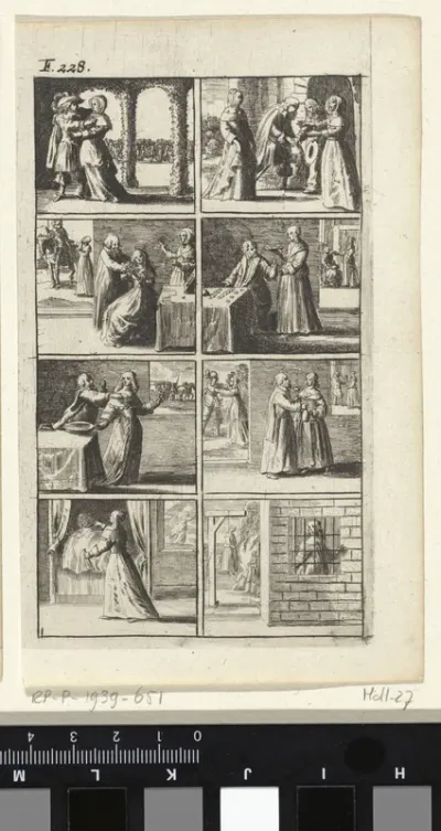 Verhaal met voorstellingen van moord en doodstraf (F. 228.)