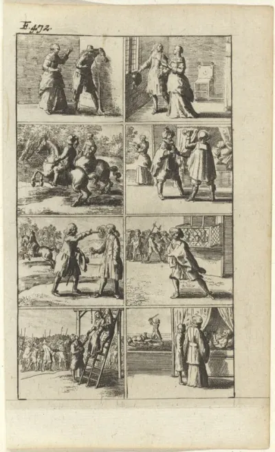 Verhaal met voorstellingen van moord en doodstraf (F. 472.)
