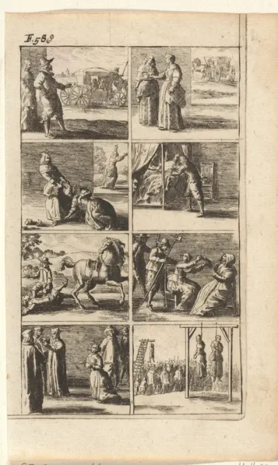 Verhaal met voorstellingen van moord en doodstraf (F. 588.)