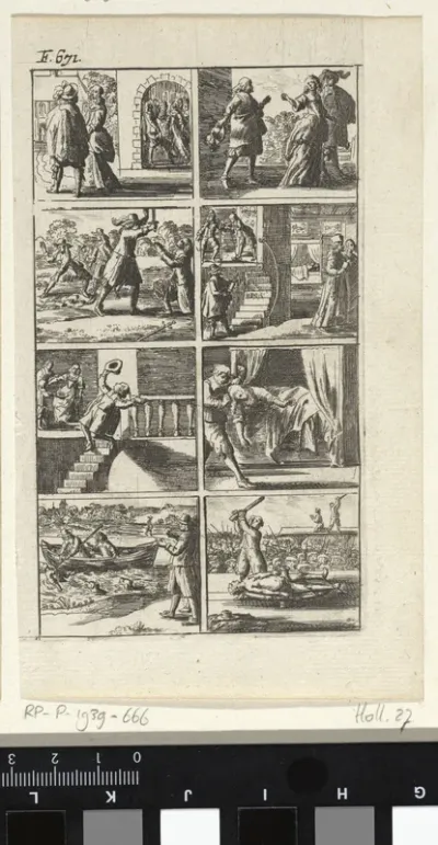 Verhaal met voorstellingen van moord en doodstraf (F. 671.)