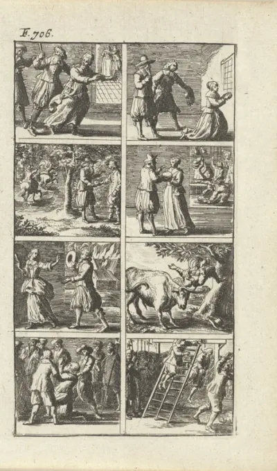Verhaal met voorstellingen van moord en doodstraf (F. 706.)