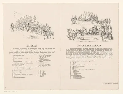 Verklaring en legenda bij vierde en vijfde prent van Utrechtse maskerade in 1856