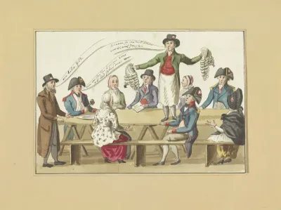 Verkopen van de pruiken, 1795
