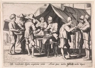 Verkopers van hapjes